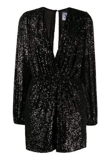 Bree plunge-neck sequin playsuit