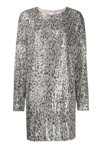 Alexandra leopard-sequin dress