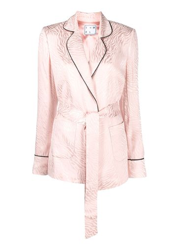 In The Mood For Love tiger-print wrap jacket - Rosa