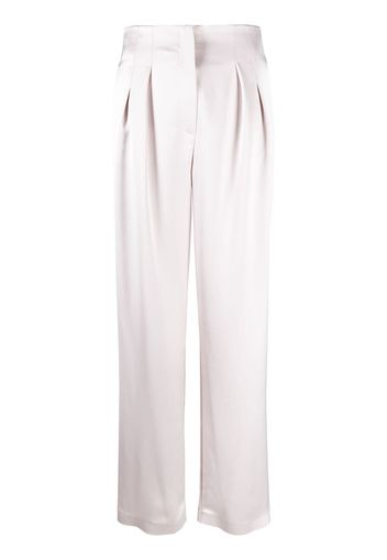 In The Mood For Love wide leg satin trousers - Rosa