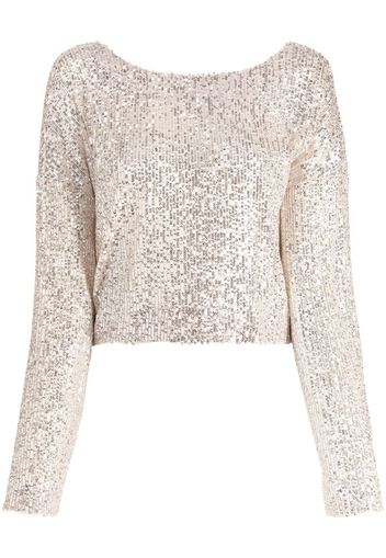 In The Mood For Love Top Coco con paillettes - Marrone