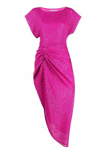 In The Mood For Love sequin gathered-detail dress - Rosa