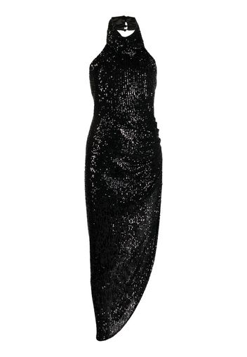 In The Mood For Love sequin-embellished halter dress - Nero