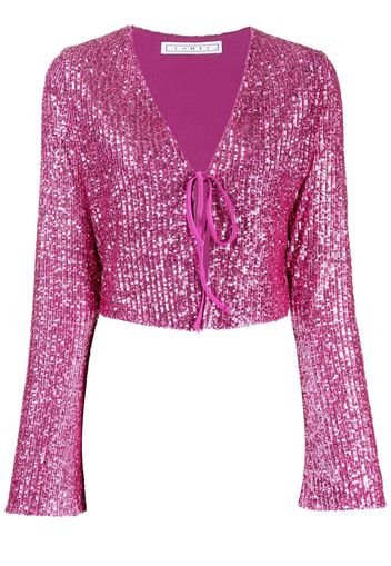 In The Mood For Love Ruddy Solid sequin-embellished blouse - Rosa