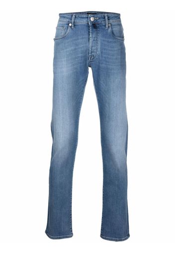 Incotex stonewashed straight-leg jeans - Blu