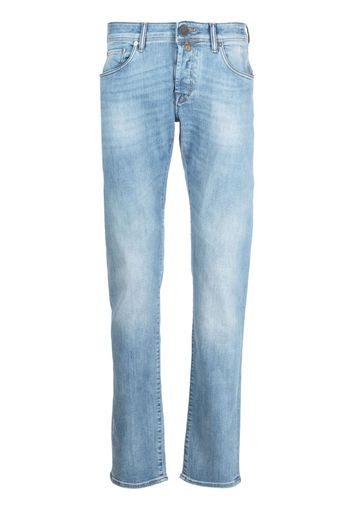 Incotex Jeans slim con effetto schiarito - Blu