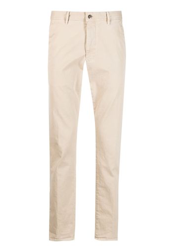 Incotex plain cotton chino trousers - Toni neutri