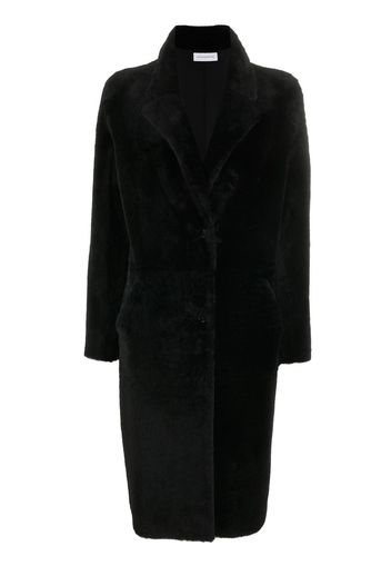 Inès & Maréchal shearling oversize coat - Nero