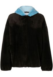 Inès & Maréchal hooded shearling jacket - Marrone