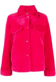 Inès & Maréchal button-up shearling jacket - Rosa