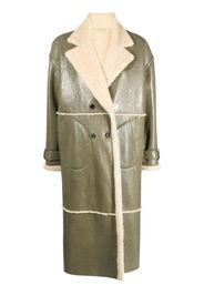 Inès & Maréchal Lukas leather coat - Verde