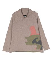 INFANTIUM VICTORIA animal-pattern knitted jumper - Toni neutri