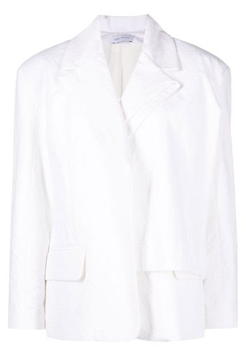 Ioana Ciolacu deconstructed double-breasted blazer - Bianco