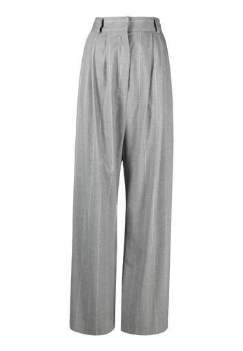 Ioana Ciolacu wide-leg pinstripe-print trousers - Grigio