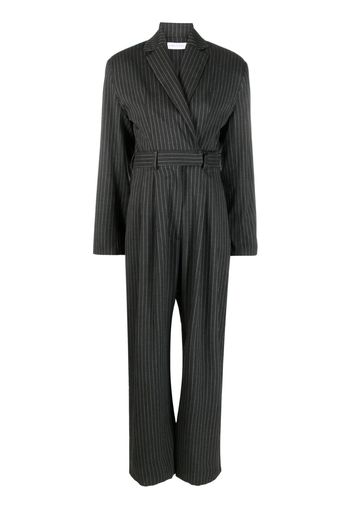 Ioana Ciolacu pinstripe-print wool jumpsuit - Nero