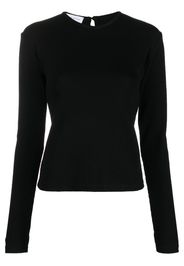 Ioana Ciolacu plain open-back sweatshirt - Nero