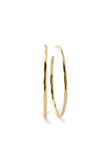 18kt gold large Squiggle hoops