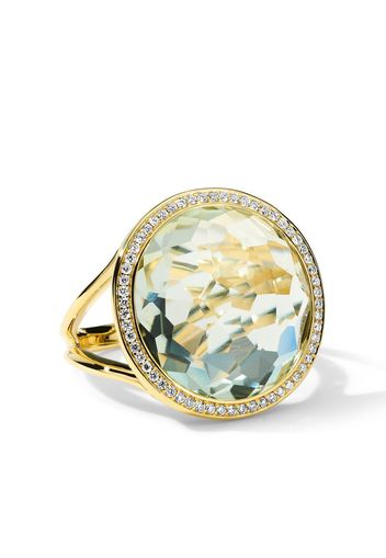 IPPOLITA Anello Lollipop® in oro giallo 18kt con diamanti e prasiolite