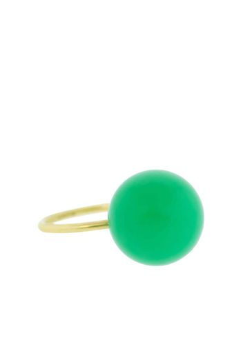 18kt yellow gold chrysoprase sphere ring