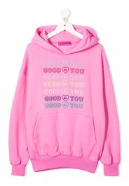 IRENEISGOOD Good For You-embroidered jersey hoodie - Viola