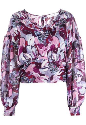 IRO Blusa Dunna a fiori - Viola