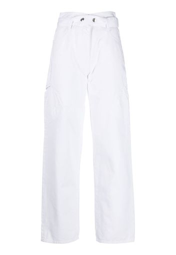 IRO belted straight-leg jeans - Bianco