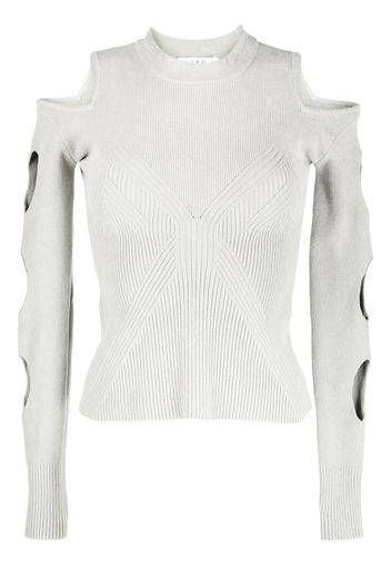 IRO cut-out ribbed blouse - Grigio