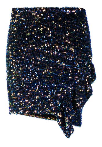 IRO sequin-embellished asymmetric miniskirt - Blu