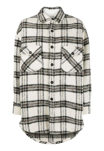 IRO plaid-check felted shirt - Toni neutri