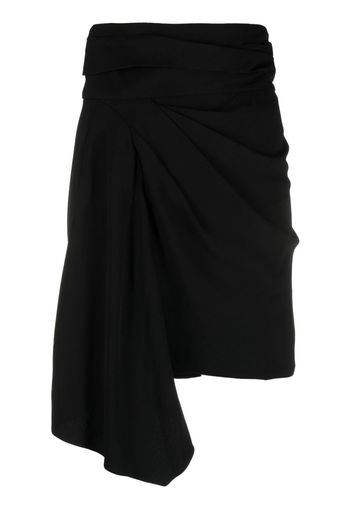 IRO draped-detail asymmetric skirt - Nero