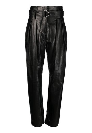 IRO Adica straight-leg leather trousers - Nero