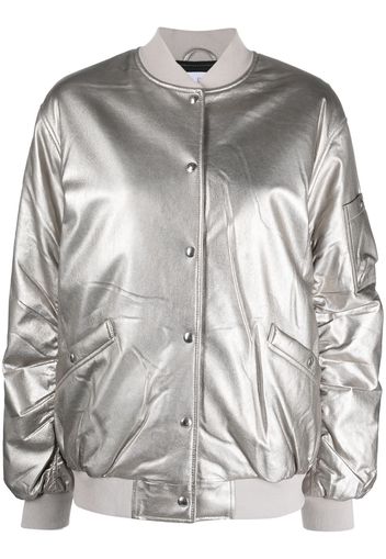 IRO metallic-finish bomber jacket - Grigio