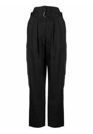 IRO high-waisted pleat-detail trousers - Nero