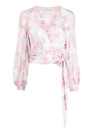 IRO Freddi V-neck wrap blouse - Rosa