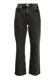 IRO Jeans crop con frange - Nero