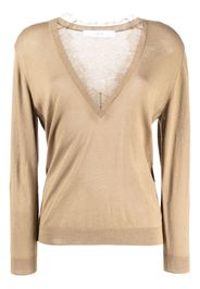 IRO lace-trim detail jumper - Marrone