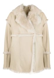 IRO off-centre sheepskin coat - Toni neutri