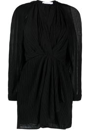 IRO semi-sheer draped minidress - Nero