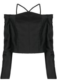 IRO Paju off-shoulder crop top - Nero