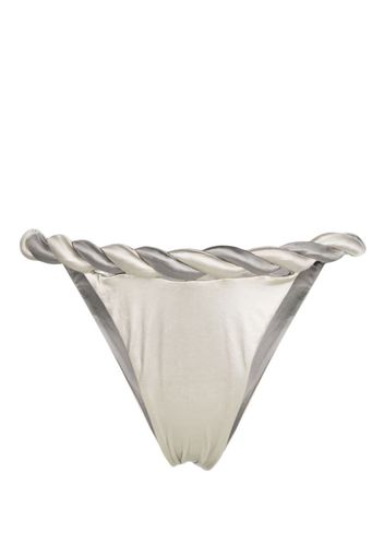 Isa Boulder twisted-waistband bikini bottoms - Argento