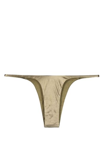 Isa Boulder Forward satin bikini bottom - Oro