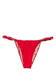 Isa Boulder Chunky Rope reversible bikini bottoms - Rosso