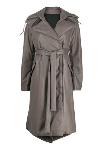 padded oversized trench coat