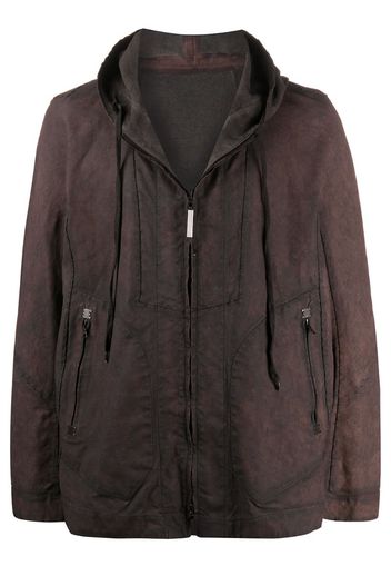 hooded zip-up jacket