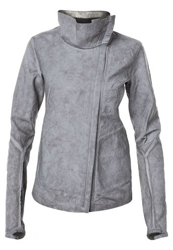 Isaac Sellam Experience off-centre leather biker jacket - Grigio