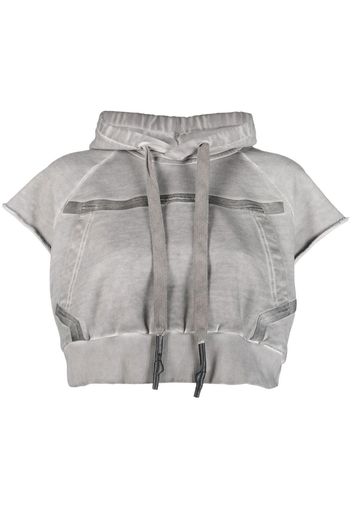 Isaac Sellam Experience short-sleeved pullover hoodie - Grigio