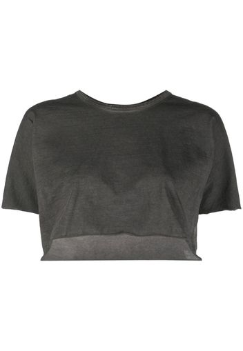 Isaac Sellam Experience cropped short-sleeved T-shirt - Grigio