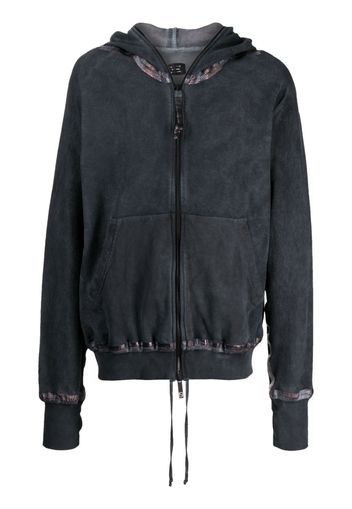 Isaac Sellam Experience zipped cotton hoodie jacket - Grigio