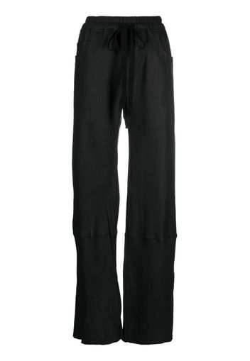 Isaac Sellam Experience drawstring leather trousers - Nero