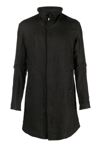 Isaac Sellam Experience Trench con zip - Nero